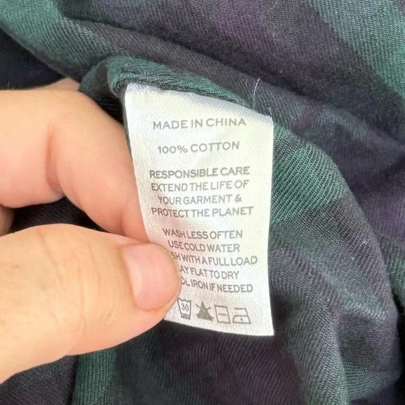 Hill House Home Plaid Print Girls Dress 7/8 Green and Blue - Picture 4 of 4